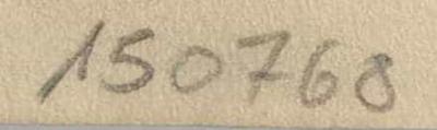 - (Dolezalek, Alexander), Von Hand: Inventar-/ Zugangsnummer; '150768'. 