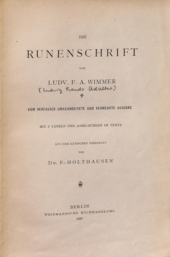 HHW847 : <> Runenschrift (1887)