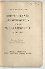 - (Dolezalek, Alexander), Von Hand: Signatur; 'B 929'. 