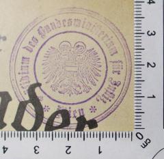 - (Österreichisches Bundesministerium für Justiz), Stempel: Exlibris; 'Präsidium des Bundesministerium für Justiz Wien'. 