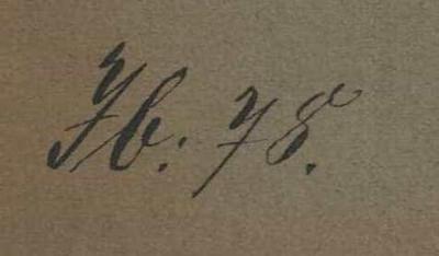 - (Deutschland (Deutsches Reich). Reichslandbund), Von Hand: Signatur; 'Tb: 78.'. 