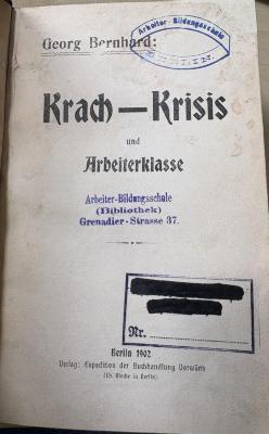 1971 A 19909/1 (Slg. Sozialistica): Krach - Krisis und Arbeiterklasse
 (1902)