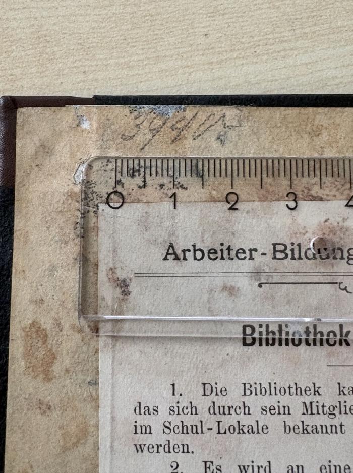 - (Arbeiter-Bildungsschule Berlin), Von Hand: Inventar-/ Zugangsnummer; '3940'. 