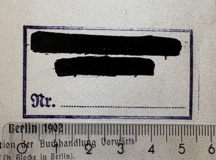 - (Nationalsozialistische Deutsche Arbeiterpartei. Parteiarchiv), Schwärzung: Besitzwechsel: ungültig; '[...] '. 
