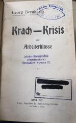 1971 A 19909/1 (Slg. Sozialistica): Krach - Krisis und Arbeiterklasse
 (1902)