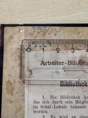 - (Arbeiter-Bildungsschule Berlin), Von Hand: Inventar-/ Zugangsnummer; '3940'. 