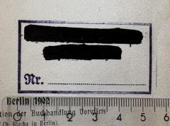 - (Nationalsozialistische Deutsche Arbeiterpartei. Parteiarchiv), Schwärzung: Besitzwechsel: ungültig; '[...] '. 