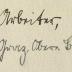 - (Arbeiter, Thomas), Von Hand: Autogramm; 'Thomas Arbeiter, Graz, Obere Bahnstr. 39.'. 