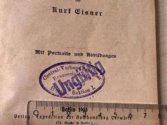 - (Zentralverband Deutscher Brauereiarbeiter), Stempel: Name, Ortsangabe; 'Centra-Verband deutscher Brauereiarbeiter
Zahlstelle
Berlin, Sektion I '. 