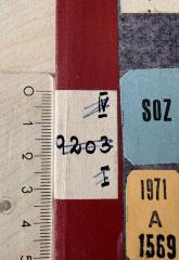 - (Zentralbibliothek der Gewerkschaften. FDGB), Etikett: Signatur; 'IV 9203 I '. 