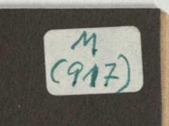 - (Dolezalek, Alexander), Etikett: Signatur; 'M (917)'. 
