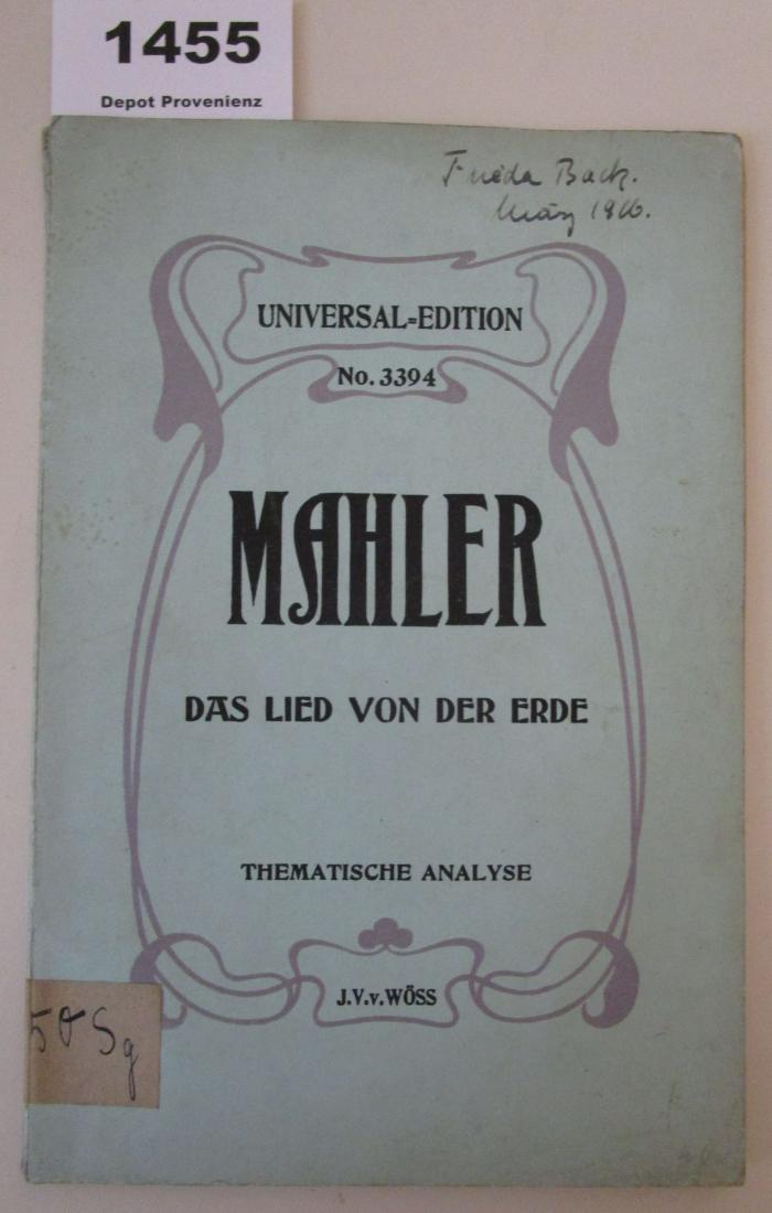  Das Lied von der Erde : Thematische Analyse (1912)