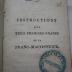  Instructions Pour Les Trois Premiers Grades De La Franc-Maçonnerie (um 1800)