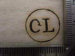 - (L., C.), Stempel: Initiale; 'CL'.  (Prototyp)