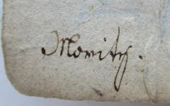 - (Moritz, [?]), Von Hand: Autogramm, Name; 'Moritz.'. 