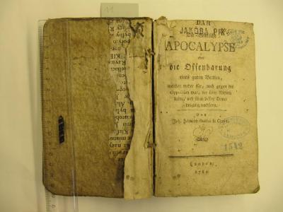  Die Brittische Apocalypse oder die Offenbarung eines guten Britten, welcher weder für, noch gegen die Opposition war, der seine Nation liebte, und über dessen Erniedrigung nachsann (1784); Hirten-Brief an die wahren und ächten Freymäurer alten Systems (5785 [1785])