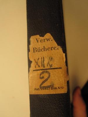 56,32114 : Protokoll über die Verhandlungen des Parteitages der Sozialdemonkratischen Partei Deutschlands : Abgehalten zu Dresden vom 13. bis 20. September 1903. (1903);- (Hauptverwaltungsamt), Etikett: Name, Signatur; 'Verw.-
Bücherei 
[XIIc/2] 
Mat.24427 Din A10'. 