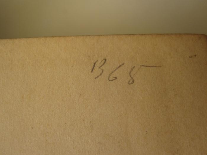 Schulthess' Europäischer Geschichtskalender (1923);- (unbekannt), Von Hand: Signatur; 'B 65'. 