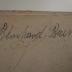 - (Baer, Bernhard), Von Hand: Autogramm, Name; 'Bernhard Baer'.  (Prototyp)