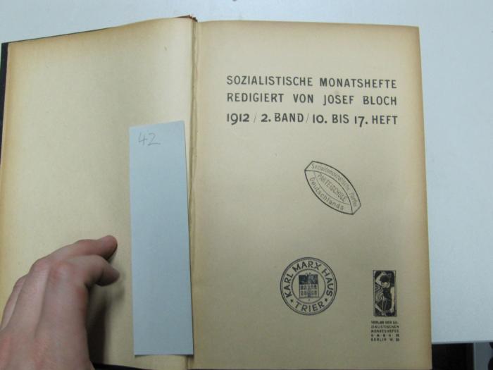  Sozialistische Monatshefte (1912)