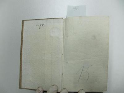  System der stoischen Philosphie. Dritter Theil. (1776);- (Jüdisch-Theologisches Seminar Fraenckel'scher Stiftung (Breslau) ), Von Hand: Signatur; '2194 3'. 
