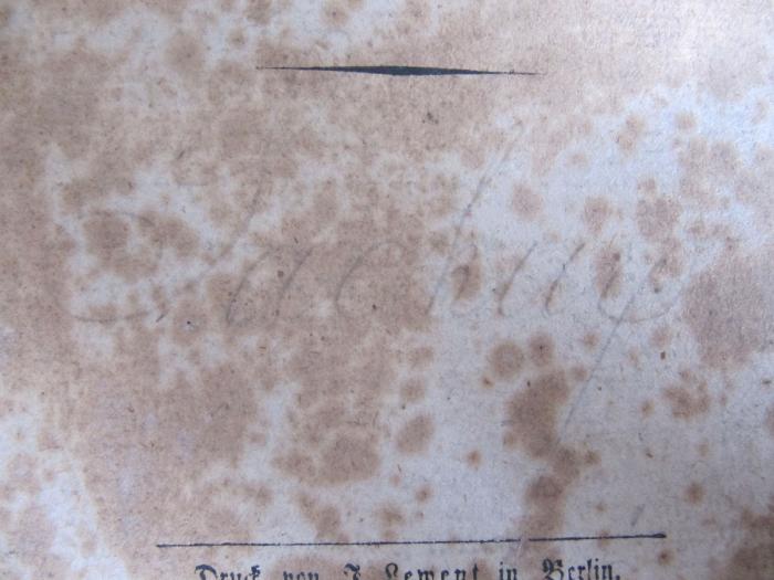  Jakobs Tempel, enthaltend die täglichen Gebete der Israeliten des ganzen Jahres, hebräischer Text nebst einer deutschen Übersetzung und mit Anmerkungen versehen (1839);- (Sackur, S.), Von Hand: Autogramm, Name; 'Sackur'. 