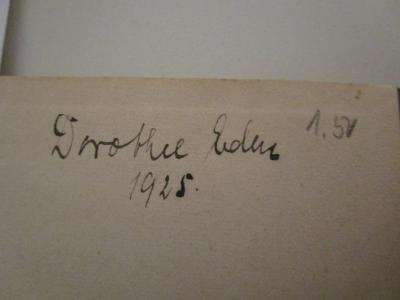 A 4/404 : Bremen : sein Werden und Wachsen bis auf unsere Tage (1924);- (Eden, Dorothee), Von Hand: Autogramm, Name, Datum; 'Dorothee Eden 1925'. 