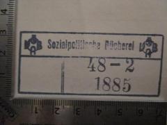 - (Versicherungsanstalt Berlin. Bücherei), Stempel: Name, Berufsangabe/Titel/Branche; 'VAB Sozialpolitische Bücherrei'.  (Prototyp)