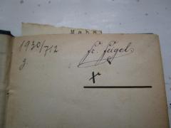 - (Feigel, Fr.), Von Hand: Autogramm, Name; 'Fr. Feigel'. 