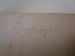 - (Dindinger, Johannes), Von Hand: Autogramm, Name; 'Dindinger'. 