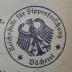 - (Reichsstelle für Sippenforschung (Berlin)), Stempel: Name, Wappen, Berufsangabe/Titel/Branche; 'Reichsstelle für Sippenforschung 
Bücherei'.  (Prototyp)