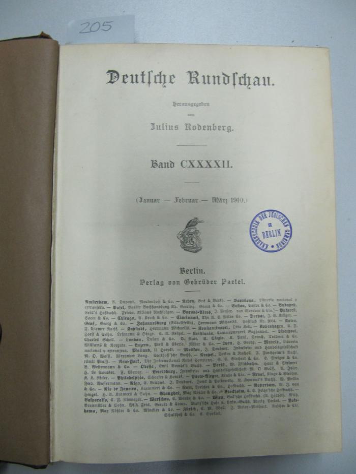  Deutsche Rundschau. Band CXXXXII. 1910