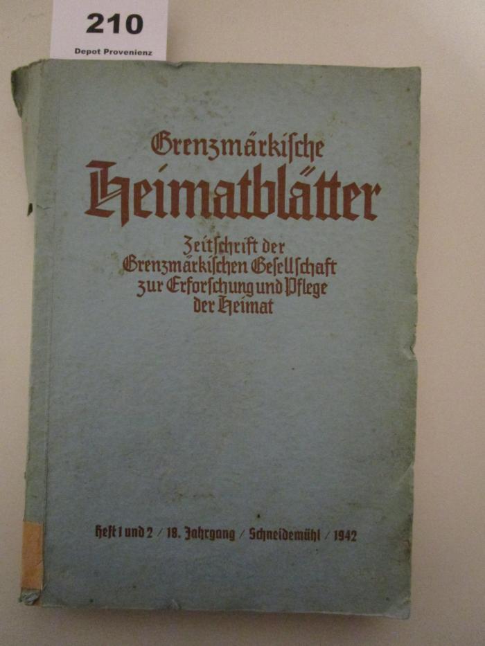  Grenzmärkische Heimatblätter (1942)