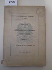 Chronik der Königlichen Akademie der Künste zu Berlin vom 1. Oktober 1899 bis 1. Oktober 1900 (1900)