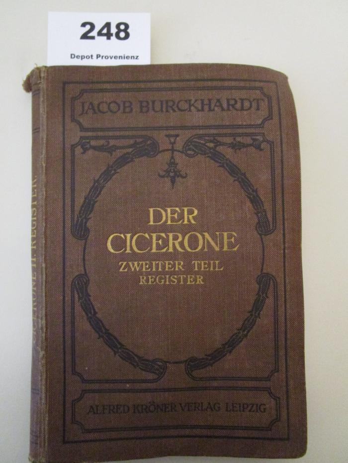  Der Cicerone : eine Anleitung zum Genuß der Kunstwerke Italiens; T. 2: Mittelalter und neuere Zeit, [4]: Register (1910)
