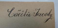 J / 1238 (Holländer, Cäcilie), Von Hand: Autogramm; 'Cäcilie Jacoby'. 