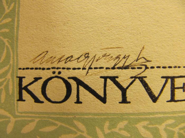 Cr 644: Törtenelmi miniatürök. (1912);J / 1791 ([...]tz[?], Anto[...][?]), Von Hand: Autogramm, Name; 'Anto[...] [...]tz'. 