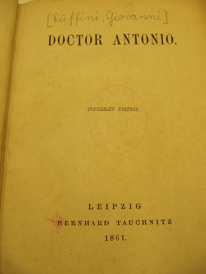 Cq 1623: Doctor Antonio (1861)