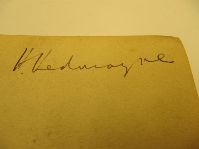 Cq 1619: Magnolia street (1932);J / 1760 (Ved[...][?], H. ), Von Hand: Autogramm, Initiale, Name; 'H. Ved[..]'. 