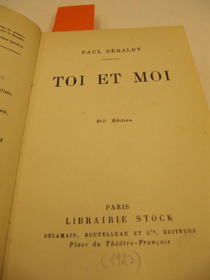 Ct 1262 bae: Toi et moi ([1923])