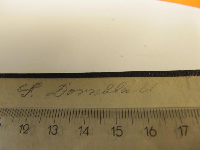 Cq 1648: Rachel Gray (1856);J / 1892 (Dornblatt[?], Ch.[?]), Von Hand: Autogramm, Name; 'Ch.[?} Dornblatt[?]'. 
