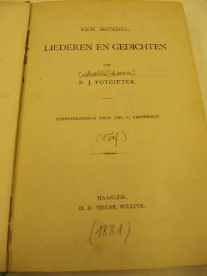 Cr 608: Eeen Bundel Liereren en Gedichten