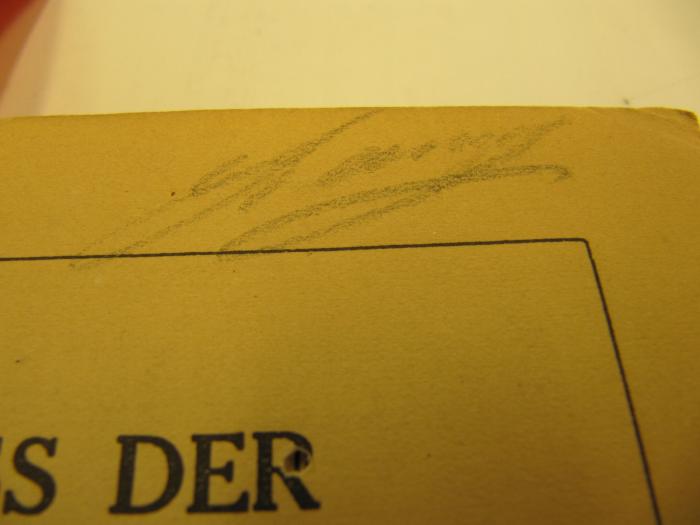 Dm 174 2/1910: Was muss der Musikstudierende von Berlin wissen? (1910);J / 1030, Von Hand: Autogramm