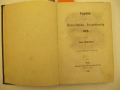 I 4008: Tagebuch vom Oestereichsichen Kriegsschauplatz 1866 (1866)