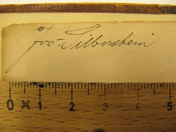 I 18633 1: 500 Jahre Berliner Geschichte [...] (1886);J / 403 (Silberstein, Josef), Von Hand: Autogramm, Name; 'Jos.[?] Silberstein'. 