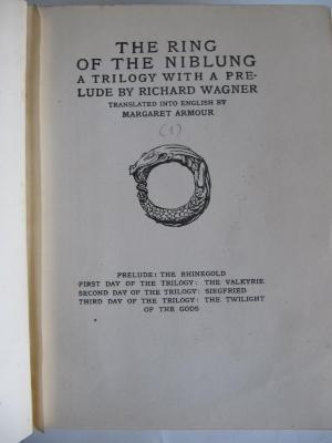 Dn 776 1: The rhinegold &amp; the valkyrie (1910)