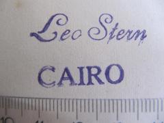 J / 1653 (Stern, Leo), Stempel: Autogramm, Name, Ortsangabe; 'Leo Stern CAIRO'.  (Prototyp)
