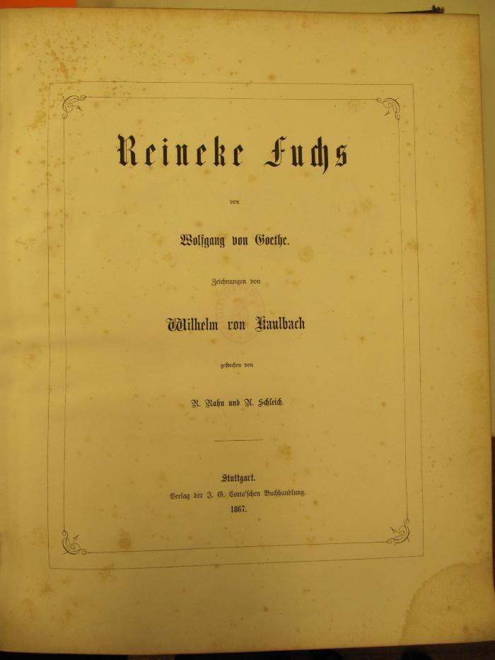 III 11342 y: Reineke Fuchs (1867)