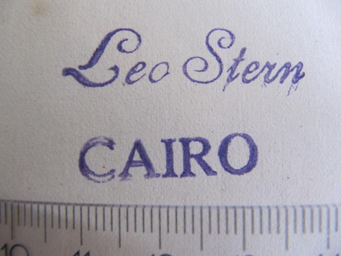 III 85385: Un coeur de femme (um 1890);J / 1653 (Stern, Leo), Stempel: Autogramm, Name, Ortsangabe; 'Leo Stern CAIRO'.  (Prototyp)