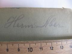 J / 756 (Aber, Herm.), Von Hand: Autogramm; 'Herm. Aber[?Aben]'. 